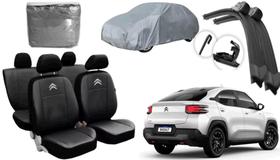 Kit Citroën Basalt 2024 a 2025 com Capa de Couro + Capa de Cobertura e Limpador de Parabrisa Kit Citroën Basalt 2024 a 2025 com Capa de Couro + Capa de Cobertura e Limpador de Parabrisa