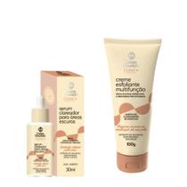 Kit Clareador Áreas Escuras Clinic Corpo Dourado Creme Esfoliante 100g e Sérum