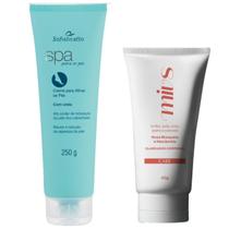 Kit Clareador Corporal Virilha Axila Hidrata Pés Ureia Tira Rachadura Afina Pés