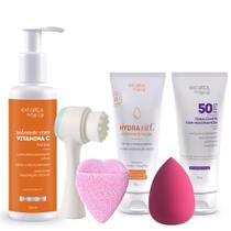 Kit Clareador Facial Skin Care + Protetor Extratos Da Terra