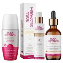 Kit Clareador Rosa Selvagem Acido Ativo, Desodorante e Serum Kit Clareador Rosa Selvagem Acido Ativo, Desodorante e Serum