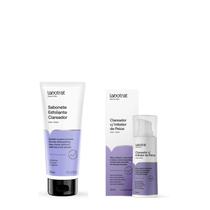 Kit Clareador Sabonete Esfoliante 80ml e Inibidor de Pelos 30ml Labotrat Dermo Skin
