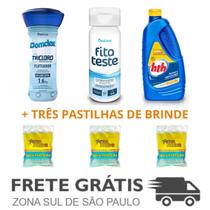 Kit Clarifica Maxfloc hth, 1 Clorador de 1,6 Kg, Fita pH Cloro