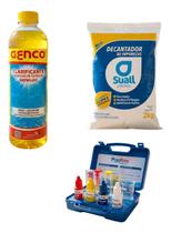 Kit Clarificação Decantação Pesada Piscina Limpa Água Turva