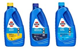 Kit Clarificante Algicida Manutenção Limpa Bordas HTH