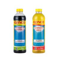 Kit clarificante genfloc 1l e algicida manutenção 1l - genco