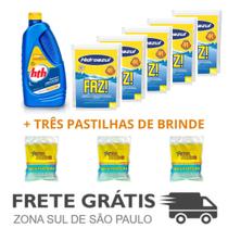 Kit Clarificante Maxfloc HTH 1L + 5 Cloro Faz 1 KG HidroAzul