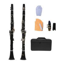 Kit Clarinete Tivoli Si Bemol Bb 17 Chaves Estojo Case Luxo
