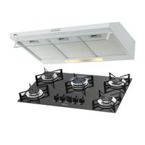 Kit Clássico Fischer: Depurador Classic New 80 cm e Cooktop 5B Preto Kit Clássico Fischer: Depurador Classic New 80 cm e Cooktop 5B Preto