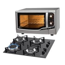 Kit Clássico Fischer Forno Bancada Grill Prata e Cooktop a Gás 4B Kit Clássico Fischer Forno Bancada Grill Prata e Cooktop a Gás 4B