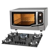 Kit Clássico Fischer Forno Gourmet Grill Prata e Cooktop 5B Kit Clássico Fischer Forno Gourmet Grill Prata e Cooktop 5B
