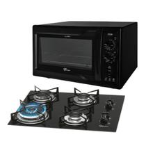 Kit Clássico Fischer: Forno Pop Grill Preto e Cooktop 4B TC Voltagem:127 Kit Clássico Fischer: Forno Pop Grill Preto e Cooktop 4B TC Voltagem:127