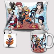 Kit Clássico Naruto Caneca Almofada Chaveiro