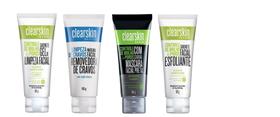 kit clearskin máscara negra ,cravos +esfoliante e sabonete gel