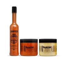 Kit Cliente Açúcar Coiffer (3 Unidades) Para Cabelos Emborrachados e Quebradiços Kit Cliente Açúcar Coiffer (3 Unidades) Para Cabelos Emborrachados e Quebradiços