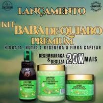 Kit Cliente Baba de Quiabo Premium Coiffer 3 Passos Para Hidratação, Nutrição e Regeneração Capilar