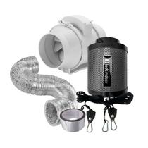 Kit Climatização: Exaustor Ventisol + Filtro leds indoor + Fita Aluminizada + Duto de Alumínio + Hanger Regulável