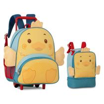 Kit Clio Pets Infantil Mochila Rodinha Com Lancheira Térmica Baby Creche Escolar