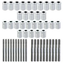 Kit Clip Capa Caneca E Emenda 6mm 8mm Alumínio 50 Unidades