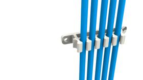 Kit Clip Pente Organizador 5 Cabos E Fios 8mm Fixar Parede