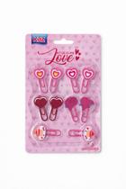 Kit Clips Corações KAZ com 10 Unidades Kit Clips Corações KAZ com 10 Unidades