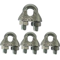 Kit Clips Para Cabo de Aço 5mm 3/16" Tipo Leve Feito em Aço Galvanizado Kit Clips Para Cabo de Aço 5mm 3/16" Tipo Leve Feito em Aço Galvanizado