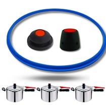 Kit Clock Borracha Peso Válvula 7 Litros Para Panela De Pressão Fechamento Interno