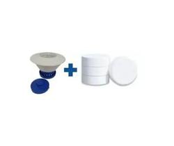 KIT Clorador Flutuante 1 Pastilha de cloro para limpeza de piscina Genérico