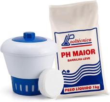 Kit Clorador Flutuante com Pastilha de Cloro 200g e Barrilha 1kg Tratamento de Piscina Kit Clorador Flutuante com Pastilha de Cloro 200g e Barrilha 1kg Tratamento de Piscina