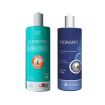 kit Cloresten Shampoo 500ml + Hidrapet Creme 500g