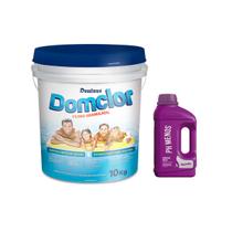 Kit Cloro De Piscina Granulado Hipoclorito Cálcio 10kg Domclor