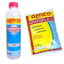 Kit Cloro Granulado 1kg e Redutor de Ph e Alcalinidade Genco