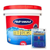 kit Cloro multiação 10kg + Clarificante FlocGel Hidroazul 4 unidades kit Cloro multiação 10kg + Clarificante FlocGel Hidroazul 4 unidades