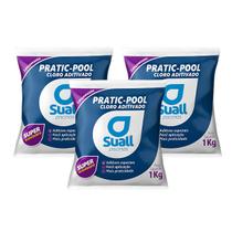 KIT Cloro Suall Pratic pool Tratamento Sanitizante Piscina 3KG