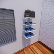 Kit Closet Aramado 0.60 x 1.00 Parede Prateleira Mt Branco 20x20 Kit Closet Aramado 0.60 x 1.00 Parede Prateleira Mt Branco 20x20