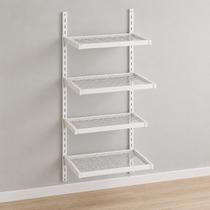 Kit Closet Aramado 0,60 x 1,00 mt 4 prateleiras Branco 20x20
