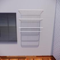 Kit Closet Aramado 0,90 x 1.00 mt Cab/Prat. Branco 20x20
