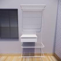 Kit Closet Aramado 0,90 x 2,00 mt Gaveteiro Branco