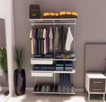 Kit Closet Aramado 1,20 x 2,00 mt Avançado Branco 20x20
