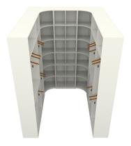 Kit Closet Armário Colmeia Cabideiro M62 Loja Roupa Closet Kit Closet Armário Colmeia Cabideiro M62 Loja Roupa Closet