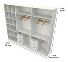 Kit Closet Armário Colmeia Cabideiro M75 (roupa, Sapateira) Kit Closet Armário Colmeia Cabideiro M75 (roupa, Sapateira)