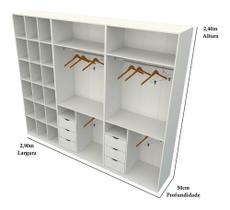 Kit Closet Armário Colmeia Cabideiro M75 (roupa, Sapateira) Kit Closet Armário Colmeia Cabideiro M75 (roupa, Sapateira)