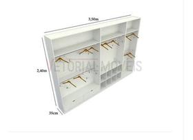 Kit Closet Loja 2,40m Armário Colmeia M32 Roupas Mdp Kit Closet Loja 2,40m Armário Colmeia M32 Roupas Mdp