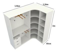 Kit Closet Loja Armário Colmeia Cabideiro M89 100% Mdf