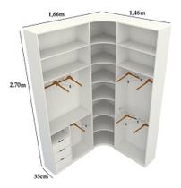 Kit Closet Loja Modulado Armário Colmeia Canto M87 100% Mdf Kit Closet Loja Modulado Armário Colmeia Canto M87 100% Mdf