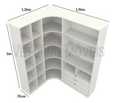 Kit Closet Loja Modulado Canto M86 100% Mdf Kit Closet Loja Modulado Canto M86 100% Mdf