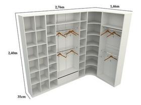 Kit Closet Modulado Armário Colmeia Cabideiro M53 Quarto Mdp