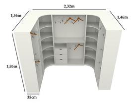 Kit Closet Modulado Armário Colmeia Cabideiro M7 Roupas Mdp