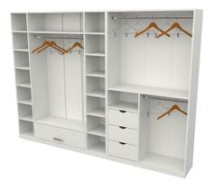 Kit Closet Ou Loja Armário Colmeia Cabideiro M15 Mdp Kit Closet Ou Loja Armário Colmeia Cabideiro M15 Mdp