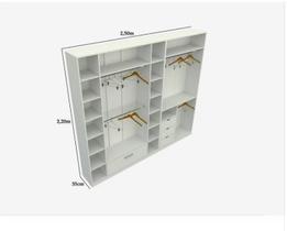 Kit Closet Ou Loja Armário Colmeia Cabideiro M69 100% Mdf
